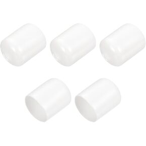 uxcell 5pcs Rubber End Caps 25mm(1") ID PVC Vinyl Round Tube Bolt Cap Cover Screw Thread Protectors Yellow