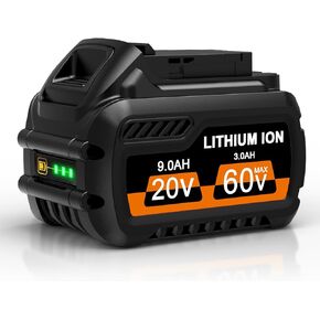 DCB609 Replacement for Dewalt 60V Flexvolt Battery 9Ah DCB606 Replace for Dewalt Flexvolt 20V/60V Max Battery DCB612 Compatible with Dewalt 20V Tools and Chargers