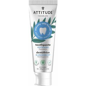 ATTITUDE Toothpaste with Fluoride, Prevents Tooth Decay and Cavities, Vegan, Cruelty-Free and Sugar-Free, Sensitive, Spearmint, 4.2 Oz