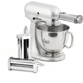 مرفق صانع المعكرونة لخلاط حامل KitchenAid، 3 قطع من ملحقات بكرات المعكرونة، جسم كامل من الفولاذ المقاوم للصدأ وشديد التحمل، سباغيتي محلية الصنع، فيتوسين ولازانيا