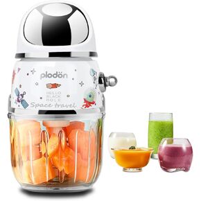 Plodon Baby Food Maker Mini Cute and Small Food Processor Puree Blender Grinder Chopper 1.2 Cup Glass Bowl with 6 Blade Electric