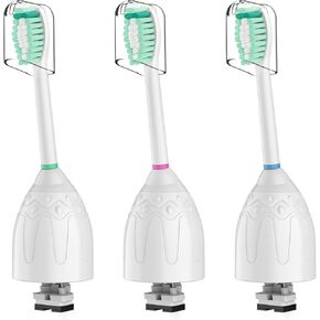 Toothbrush Heads for Philips Sonicare Replacement Brush Heads Medium Soft Dupont Bristles Electric Toothbrush Replacement Heads Fit E-Series Essence Xtreme Elite Advance and CleanCare, 6 Pack