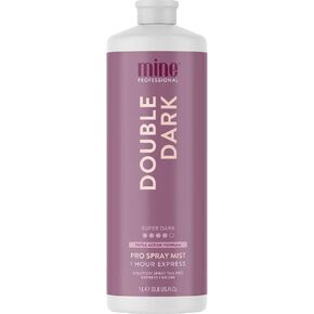 MineTan Spray Tan Solution | Double Dark Sunless Tanning Solution - For Dark Bronzed, Glowing Finish, Fast Drying & Hydrating, Tropical Coconut Scented Salon Professional Formula, Vegan, 33.8 Fl Oz