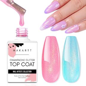 Makartt Gel Nail Strengthener Reinforce Polish, Nail Strengthening Repair Polish Nail Hardener for Treating Weak Damaged Peeling Nails Clear Soak Off Gel Lacquer Long Lasting Professional DIY Nail Art