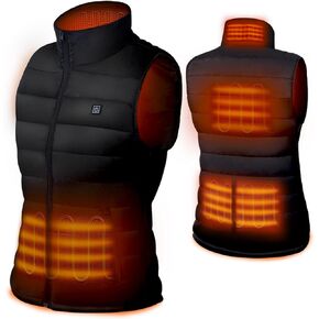 DR.PREPARE Heated Vest, Plus Size Heated Jacket for Men Women, USB Electric Heated Clothing with 3 Heating Levels, Lightweight Adjustable Warming Vest for Hiking Skiing (Battery Pack Not Included)