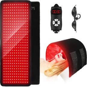 Red Light Therapy for Body and Face,32" x 12" oversize Infrared Light Therapy Pad,Infrared Light Therapy Pad for Body with 660nm 850nm Home Heating Light Therapy Lamp