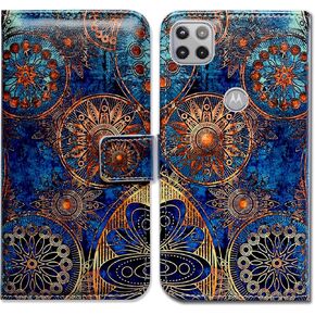 Bcov Motorola One 5G Ace Case, White Tiger Butterfly Leather Flip Phone Case Wallet Cover with Card Slot Holder Kickstand for Moto Motorola one 5G UW ace