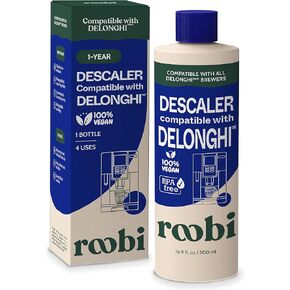 DeLonghi Compatible Descaling Solution. Clean & Descale your DeLonghi Coffee Maker. 4 Uses, Single Bottle. Eco-Friendly Maintenance Kit.
