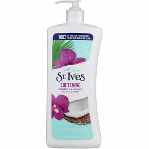 St. Ives Softening Body Lotion Coconut & Orchid Extract 21 oz (Pack of 2)
