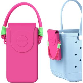OUTXE Bogg Bag Phone Holder, Silicone Cell Phone Holder Compatible with All Bogg Bags, Cell Phone Holster for Bogg Bag, Mint Green Phone Bag Accessories for Simply Southern Bogg Bag