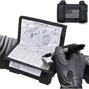 LIVANS Map Case Tactical Arm Sleeve QB Wristband Map Pouch Tactical Armband Sleeve Military Arm Wrist Pouch Documet DOPE Card Holder for Shooting Rescue Field Measurement, Include Flag Patch