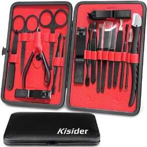 Nail Care Kit Manicure Set - 9 PCS Rose Gold Martensitic Stainless Steel Nail Kit, Suitable for Home, Workplace, Outdoor Travel, Gift Giving, Beauty Salon.Nail Care Tools with Pink Leather Bag
