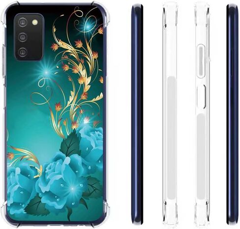 for Galaxy A03S Case, Slim Flexible TPU for Girls Women Airbag Bumper Shock Absorption Rubber Soft Silicone Case Cover Fit for Samsung Galaxy A03S (Butterfly) in Saudi Arabia