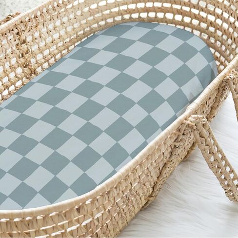 The Peanutshell Organic Bassinet Sheets for Boys or Girls, 100% Jersey Cotton, Universal Fit for Oval, Rectangle, Hourglass Crib Mattresses, Safari Nursery Decor, Elephant, Giraffe, Lion, Zebra in Saudi Arabia