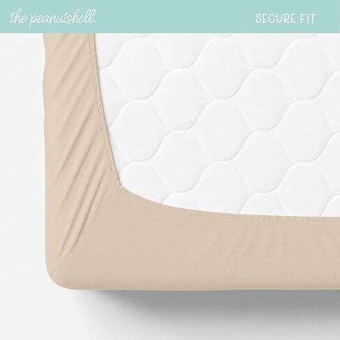 The Peanutshell Organic Bassinet Sheets for Boys or Girls, 100% Jersey Cotton, Universal Fit for Oval, Rectangle, Hourglass Crib Mattresses, Safari Nursery Decor, Elephant, Giraffe, Lion, Zebra in Saudi Arabia