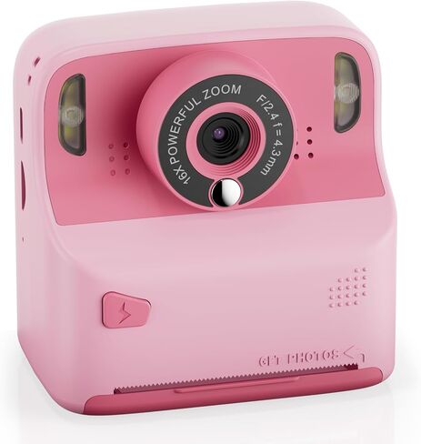 طباعة فورية لكاميرا Contixo Kids - كاميرات فورية للأطفال بدقة 1080 بكسل تطبع الصور، وكاميرا رقمية سيلفي بشاشة 2.4 بوصة بدقة 12 ميجابكسل مع ورق طباعة، لعبة كاميرا محمولة، هدية ممتعة للفتيات والأولاد باللون الأزرق in Kuwait