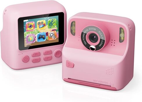 طباعة فورية لكاميرا Contixo Kids - كاميرات فورية للأطفال بدقة 1080 بكسل تطبع الصور، وكاميرا رقمية سيلفي بشاشة 2.4 بوصة بدقة 12 ميجابكسل مع ورق طباعة، لعبة كاميرا محمولة، هدية ممتعة للفتيات والأولاد باللون الأزرق in Kuwait