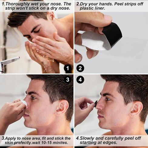 Blackhead Pore Strips, 33 pcs Charcoal Peel Off Strips, Blackhead Remover Pore Strips for Men, Deep Cleansing Strips Remove for Nose Area and Face Oil and Blackheads in Saudi Arabia