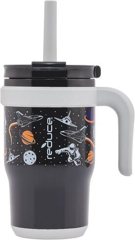 Reduce 14oz Coldee Tumbler with Handle for Youth - Vacuum Insulated Stainless Steel Mug with Lid & Straw - Keeps Drinks Cold up to 18 Hours - Spill-Proof & Chew-Resistant Straw - Pink Lemonade in Saudi Arabia