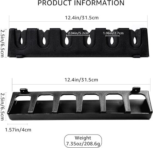 Adjustable Vertical Fishing Rod Holder for Rods of Diameter 3-19mm, Wall Mounted Fishing Rod Racks for Garage, Colorful Fishing Pole Holders Hold Up to 6 Combos or Rods in Saudi Arabia