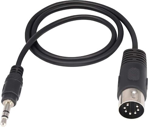 كابل zdyCGTime 3.5 مم إلى Midi، 7-Pin Din Male إلى 3.5 مم (1/8 بوصة) كابل صوت ستيريو ذكر متوافق مع iPad/iPhon/MP3/PC/TV/Android إلى Bang & Olufsen Naim، أنظمة رباعية ستيريو (0.5 متر /1.6 قدم) in Saudi Arabia