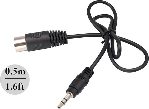 كابل zdyCGTime 3.5 مم إلى Midi، 7-Pin Din Male إلى 3.5 مم (1/8 بوصة) كابل صوت ستيريو ذكر متوافق مع iPad/iPhon/MP3/PC/TV/Android إلى Bang & Olufsen Naim، أنظمة رباعية ستيريو (0.5 متر /1.6 قدم) in Saudi Arabia