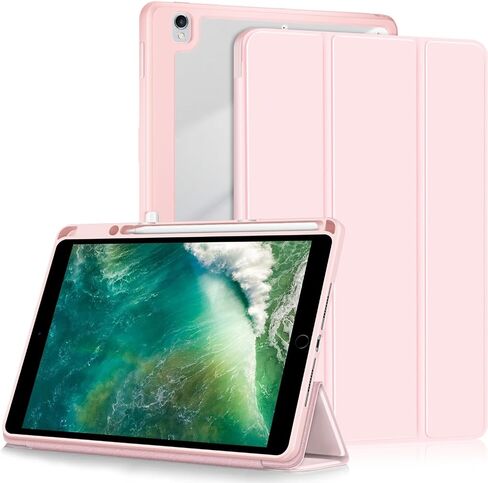 حافظة متوافقة مع iPad 9 8 7 Generation 10.2 Inch 2021 2020 2019، iPad Air 3 Generation 10.5 2019، iPad Pro 10.5 2017 Tablet، غطاء مضاد للتصادم مع تنبيه/غفو تلقائي، أزرق داكن in Kuwait