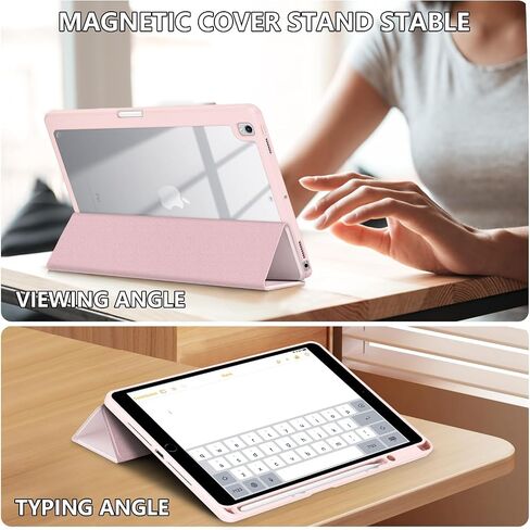حافظة متوافقة مع iPad 9 8 7 Generation 10.2 Inch 2021 2020 2019، iPad Air 3 Generation 10.5 2019، iPad Pro 10.5 2017 Tablet، غطاء مضاد للتصادم مع تنبيه/غفو تلقائي، أزرق داكن in Kuwait