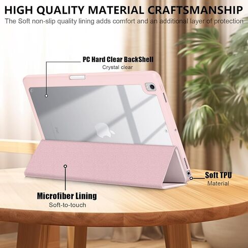 حافظة متوافقة مع iPad 9 8 7 Generation 10.2 Inch 2021 2020 2019، iPad Air 3 Generation 10.5 2019، iPad Pro 10.5 2017 Tablet، غطاء مضاد للتصادم مع تنبيه/غفو تلقائي، أزرق داكن in Kuwait