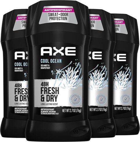 AXE Antiperspirant Stick For Men 48 Hour Sweat And Odor Protection For Long Lasting Freshness, Black Frozen Pear & Cedarwood Men's Deodorant 2.7 oz 4 Count in Saudi Arabia