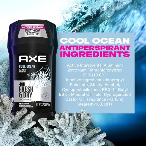 AXE Antiperspirant Stick For Men 48 Hour Sweat And Odor Protection For Long Lasting Freshness, Black Frozen Pear & Cedarwood Men's Deodorant 2.7 oz 4 Count in Saudi Arabia