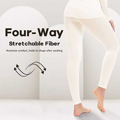 MANCYFIT Thermal Pants for Women Fleece Lined Leggings Underwear Soft Bottoms in Kuwait
