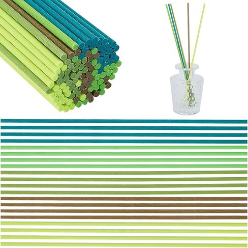 CRASPIRE 120Pcs 4 Colors Fiber Diffuser Sticks Reed Replacement Fragrance Refill Rattan Sticks Mixed Color 3mm Thick Aromatherapy Essential Oil Aroma Spa Diffuser Volatilizing Sticks in Saudi Arabia