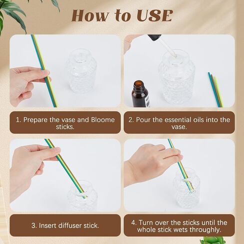 CRASPIRE 120Pcs 4 Colors Fiber Diffuser Sticks Reed Replacement Fragrance Refill Rattan Sticks Mixed Color 3mm Thick Aromatherapy Essential Oil Aroma Spa Diffuser Volatilizing Sticks in Saudi Arabia
