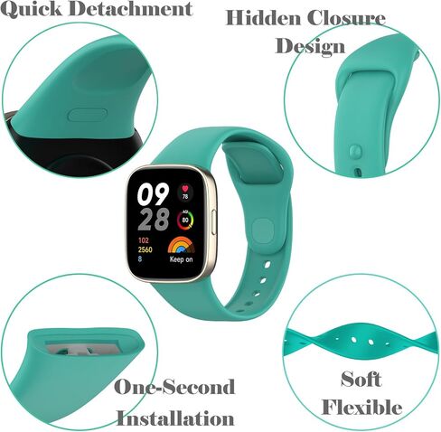 Bands for Xiaomi Redmi Watch 3 Active/Redmi Watch 3 Straps for Women Men, 12 Pack Soft Silicone Strap Replacement Wristbands Compatible with Xiaomi Watch 3/Watch 3 Active in Kuwait