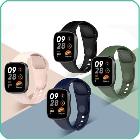 Bands for Xiaomi Redmi Watch 3 Active/Redmi Watch 3 Straps for Women Men, 12 Pack Soft Silicone Strap Replacement Wristbands Compatible with Xiaomi Watch 3/Watch 3 Active in Kuwait