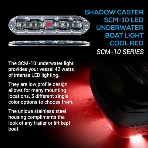 SCM-10 LED Underwater Light, Aqua Green, 316 Stainless w/20' Cable in Saudi Arabia