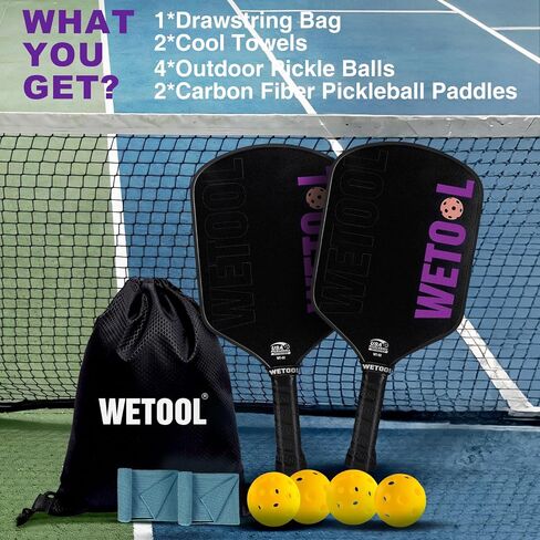 مجموعة مجاديف Pickleball مكونة من 2/4، معتمدة من الولايات المتحدة الأمريكية، قالب إسفنجي بمقبض ممدود 5.5 بوصة، سطح محكم، خفيف الوزن، مضارب كرة مخلل من الألياف الزجاجية 16 مم، عبوتان للمبتدئين in Saudi Arabia