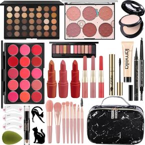 MISS ROSE M All In One Makeup Kit, Makeup Kit for Women Full Kit,Multipurpose Women's Cosmetics Set,Beginners and Professionals Alike,Easy to Carry(DLS-White)