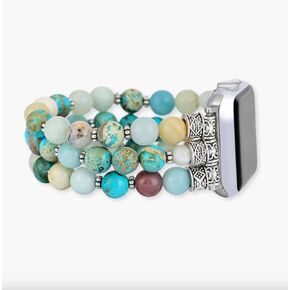 Cape Diablo Smart Watch Band for Women - Handmade Gemstone Strap - Compatible with 38mm-45mm Apple Faces