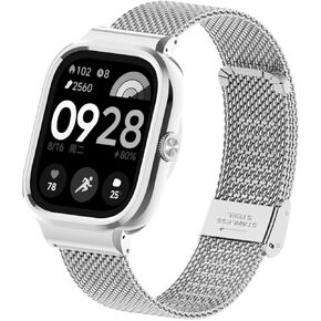 Compatible for Xiaomi Redmi Watch 4 Bands,Stainless Steel Metal Replacement Strap Bracelet Watchband Accessories for Redmi Watch 4 Smartwatch