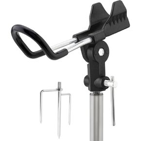 Fishing Rod Holders for Bank Fishing, Fishing Pole Holders for Ground & Beach, 360 Degree Adjustable & Detachable Fishing Pole Stand Equipment