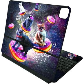 MightySkins Carbon Fiber Skin Compatible with Apple Magic Keyboard for iPad Pro 12.9" (3rd-6th Generation) - Majestic Sloth | Protective, Durable Textured Carbon Fiber Finish | Made in The USA