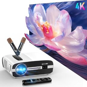 EUG A9S 4K Projector with Netflix Prime, 13000 Lumen Smart TV Projector Works in Daylight with 5G WiFi Bluetooth LAN 1080P Native Home Theater Projectors for Gaming Ceiling Mount iPhone USB HDMI