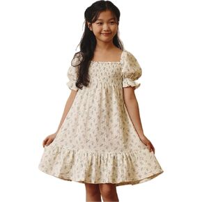 NOTHING FITS BUT Girls' Classic Cotton Muslin Hana Dress