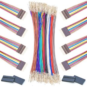 Dupont 2.54mm Wire Male to Male Dupont Connector & 22AWG Pre-Crimped Cable, Single Row 1/2/3/4/5/6/7/8/9/10P JST Connector with Length of 10/30/50/100cm Dupont Wire (2Pcs MM 5P-100CM)