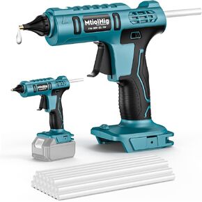 Cordless Glue Gun for Milwaukee m18 Battery, Mtiolhig 100W Handheld Wireless m18 Battery Powered Cordless Tool Hot Glue Gun With 20pcs 0.43'' Hot Glue Sticks Full Size for Crafts (Battery Not Include)