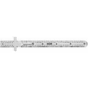 General Tools 300/1 6-Inch Flex Precision Stainless Steel Ruler, Chrome