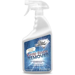 Black Diamond Stoneworks Natural Stone Shower Soap Scum Remover Spray for Cleaning, Bathtubs, Glass Doors, Tubs, Travertine, Marble, Tile. Heavy Duty, Safe Acid-Free Cleaner.