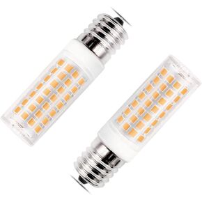 E17 LED Bulb Dimmable, 8W Microwave Oven Bulb, Warm White 3000K, 80W Halogen Bulb Replacement for Microwave, Over Stove Appliance, Range Hood, E17 Intermediate Base 4Pack (Warm White)